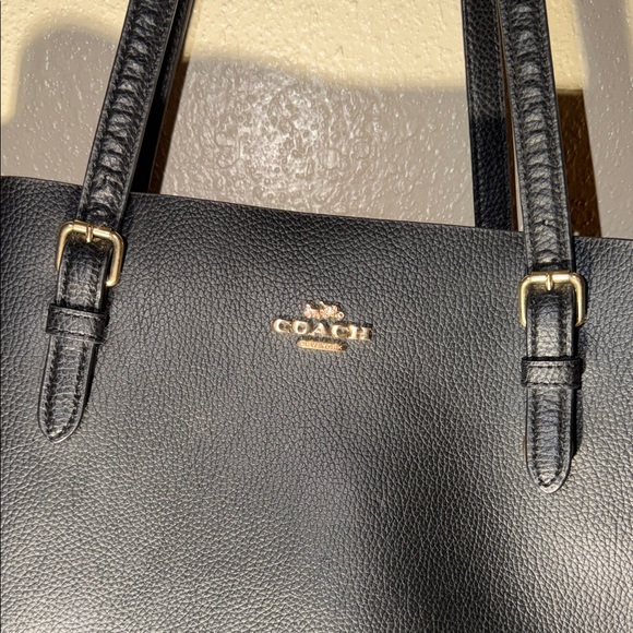 Coach Black Leather Mollie Tote- fair condition ~ As Is💕 - Picture 4 of 12